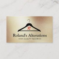 Gold Clothes Hanger Seamstress Tailor Alterations