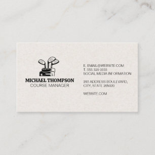 Gold Clubs in Bag Business Card