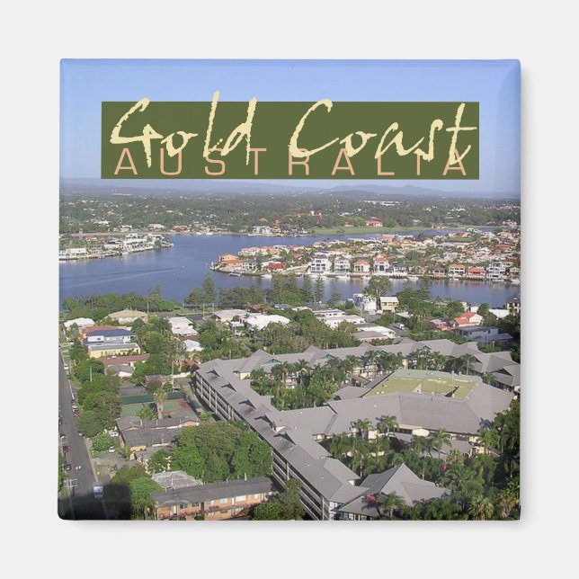Gold Coast Australia Photo Souvenir Fridge Magnet (Front)