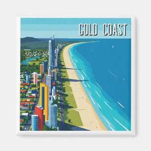 Gold Coast Australia Travel Abstract design Magnet
