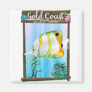 Gold Coast Australia travel poster. Magnet
