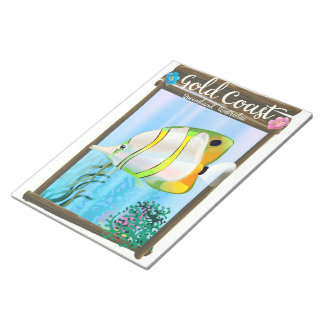 Gold Coast Australia travel poster. Notepad