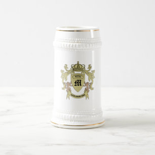Gold Coat Of Arms Beer Stein