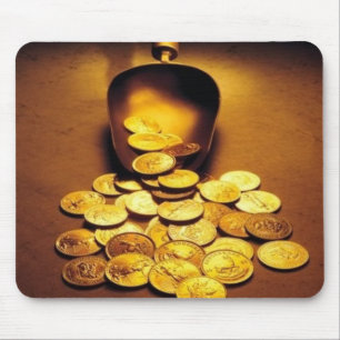 Gold Coin Pour Mouse Pad