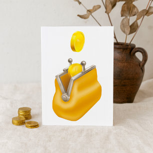 Gold Coin Purse Invitation