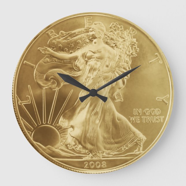 Gold Coin Wall Clock (Front)