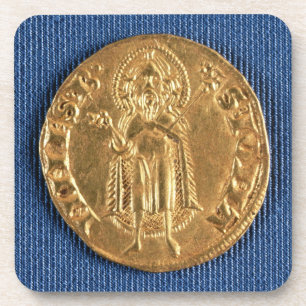 Gold coin, with St. John the Baptist, 16th century Coaster
