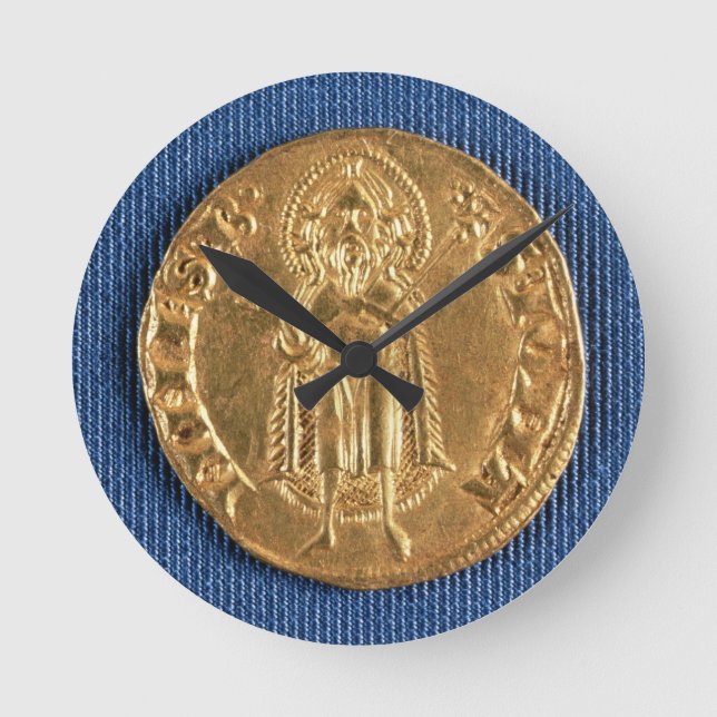 Gold coin, with St. John the Baptist, 16th century Round Clock (Front)
