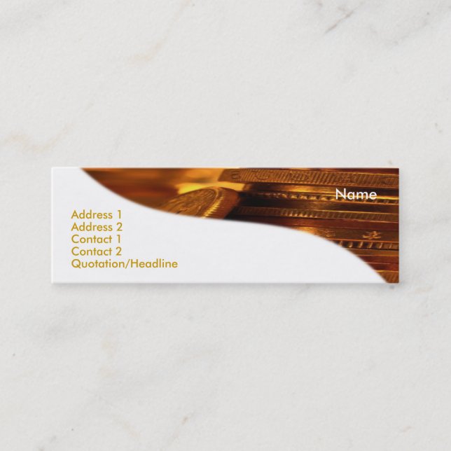 Gold Coins Business Card (Front)