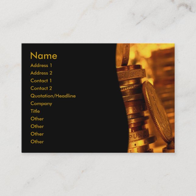 Gold Coins Business Card (Front)