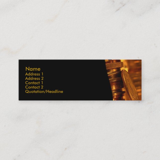 Gold Coins Business Card (Front)