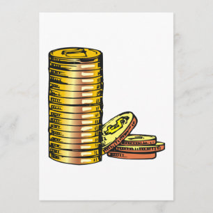 Gold Coins Invitation