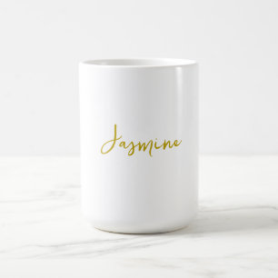 Gold Color Calligraphy Professional Custom Name Coffee Mug
