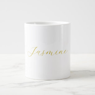 Gold Color Calligraphy Professional Custom Name Large Coffee Mug