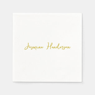 Gold Color Calligraphy Professional Magnetic Card Napkin