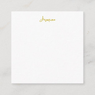 Gold Color Calligraphy Professional Name  Enclosure Card