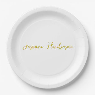 Gold Color Calligraphy Professional Paper Plate