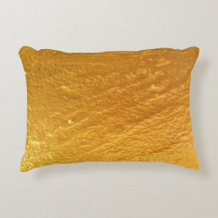 Gold color concrete wall textureabstract, ancient, accent pillow