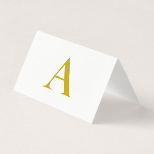 Gold Color Custom Monogram Initial Letter Plain