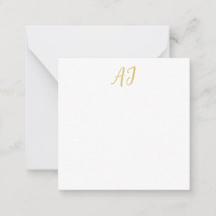 Gold Color Monogram Professional Classical Initial Card