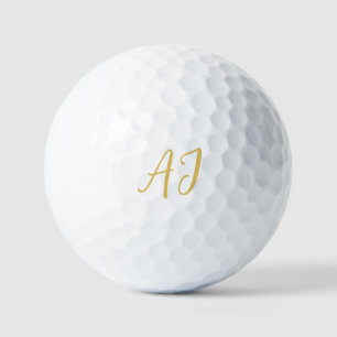 Gold Color Monogram Professional Classical Initial Golf Balls