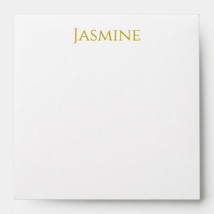 Gold Color Plain Minimalist Professional Name  Envelope