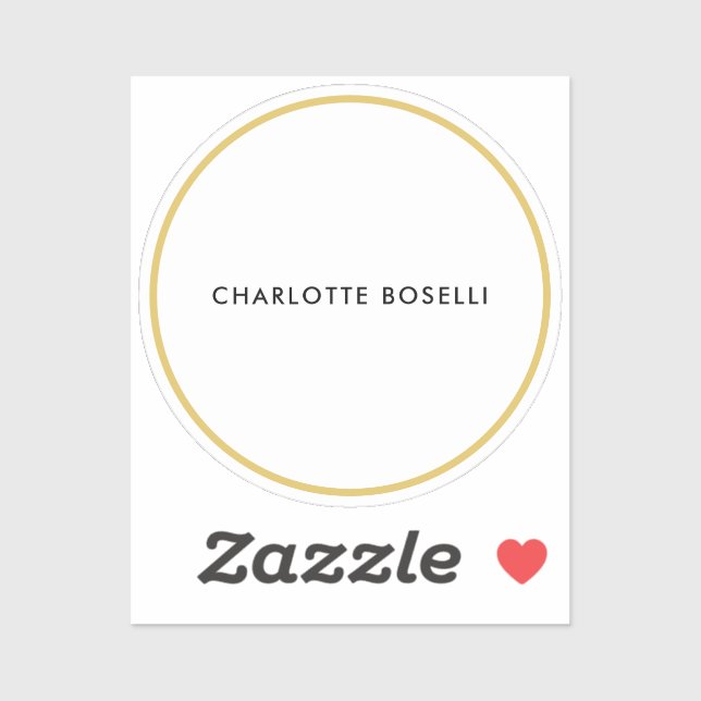 Gold Colour Borders White Minimalist Professional  (Sheet)