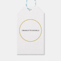 Gold Colour Borders White Minimalist Professional