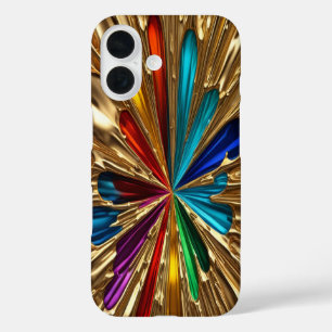 Gold & Colour Burst - iPhone 16 Cases