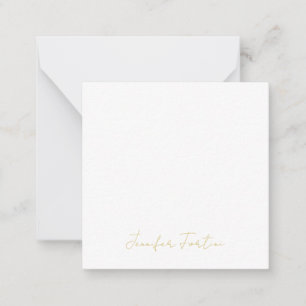 Gold Colour Calligraphy Elegant Plain Simple Name Card