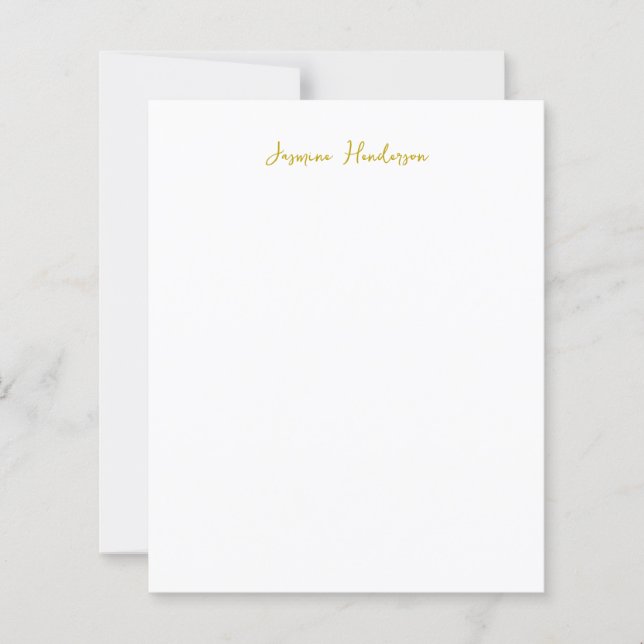 Gold Colour Calligraphy Modern Own Name Paper Shee (Front)