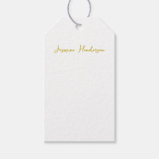 Gold Colour Calligraphy Professional Custom Name Gift Tags
