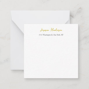 Gold Colour Calligraphy Professional Elegant Card
