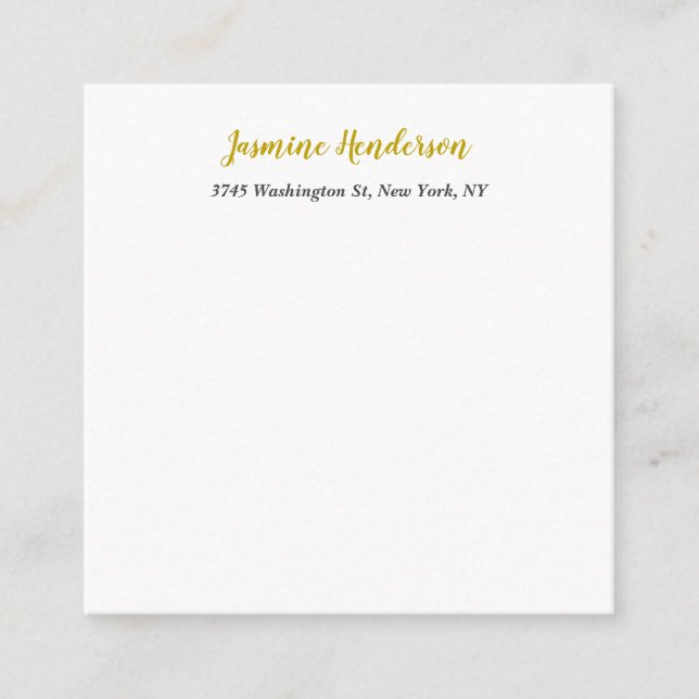 Gold Colour Calligraphy Professional Elegant Enclosure Card (Front)