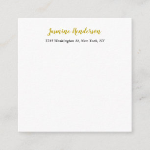 Gold Colour Calligraphy Professional Elegant Enclosure Card
