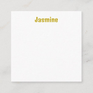 Gold Colour Calligraphy Professional Name  Enclosure Card