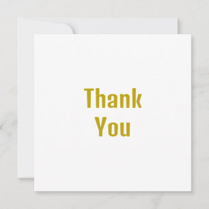 Gold Colour Calligraphy Professional Name  Thank You Card