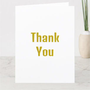 Gold Colour Calligraphy Professional Name  Thank You Card