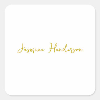 Gold Colour Calligraphy Professional  Square Sticker
