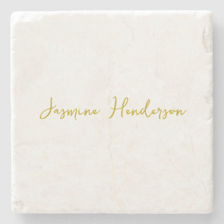 Gold Colour Calligraphy Professional Stone Coaster
