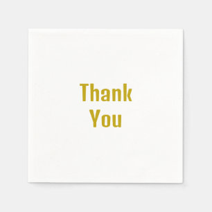 Gold Colour Calligraphy Professional Thank You Napkin