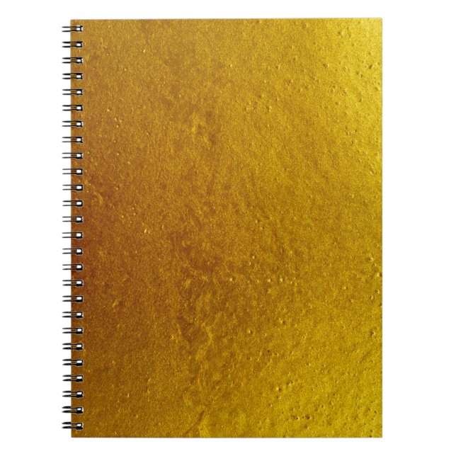 Gold colour cement wall texture background abstrac notebook (Front)