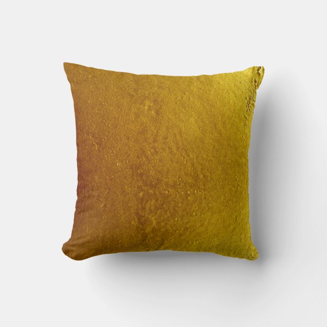 Gold colour cement wall texture background abstrac throw pillow (Front)