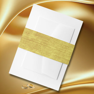 Gold Colour Elegant Invitation Belly Band