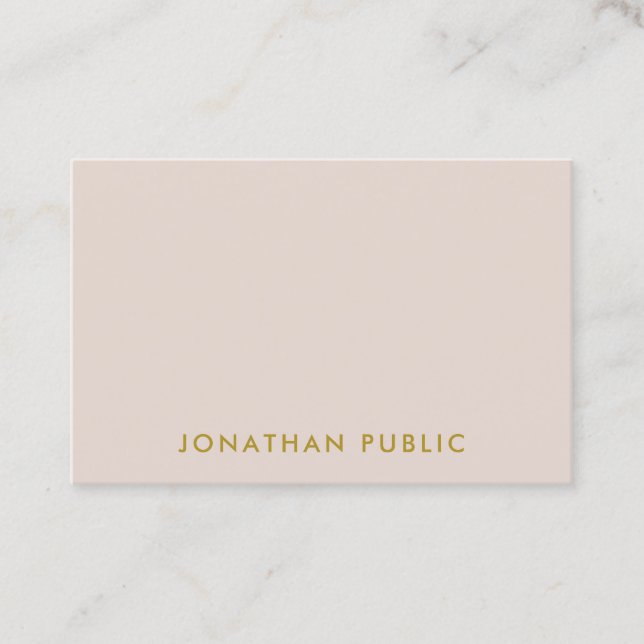 Gold Colour Font Elegant Professional Template Business Card (Front)