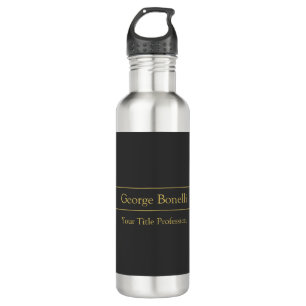 Gold Colour Grey Classical Personal Customize Chic 710 Ml Water Bottle