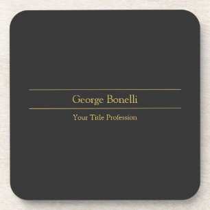 Gold Colour Grey Classical Personal Customize Chic Coaster