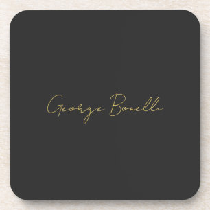 Gold Colour Grey Classical Personal Customize Chic Coaster
