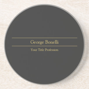 Gold Colour Grey Classical Personal Customize Chic Coaster