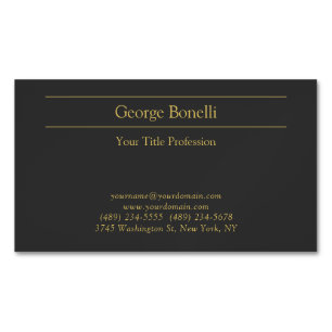 Gold Colour Grey Classical Personal Customize Chic Magnetic Business Card